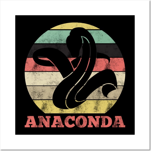 Retro Anaconda Wall Art by Imutobi